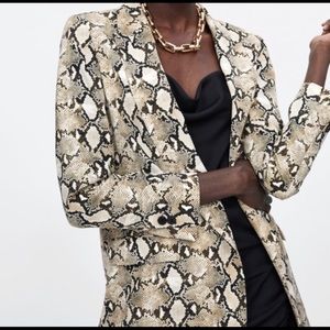 Zara Snake Print Blazer